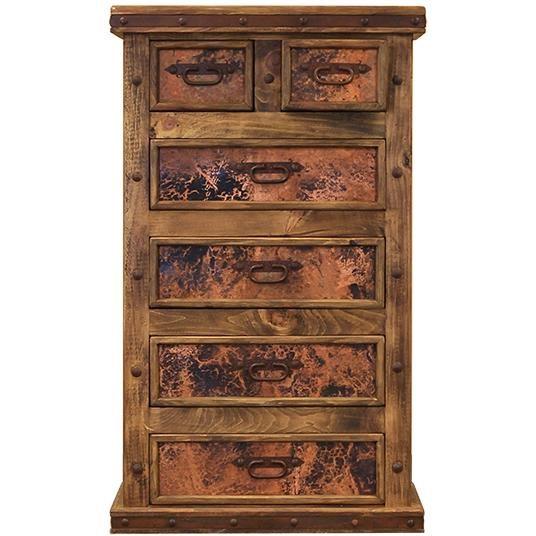 Copper Panel 6-Drawer Chest (ZLUNA-107) image 1