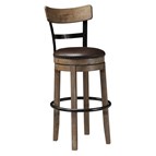 Signature Design by Ashley Pinnadel D542-130 Tall Upholstered Swivel Barstool