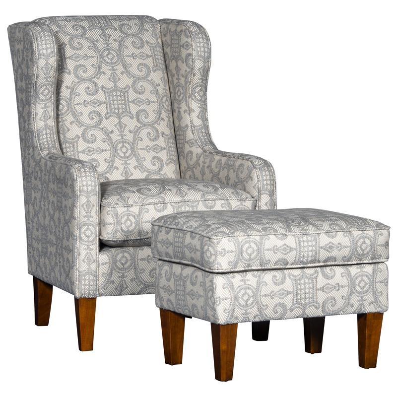 Large Picture of Mayo Furniture 5520F50 Ottoman - Thedora Linen