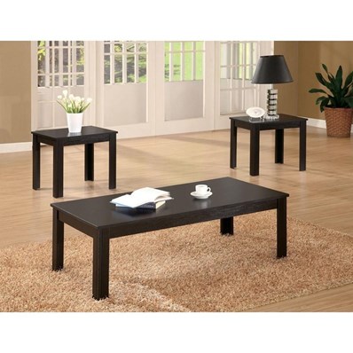 Coaster Furniture Elias 700225 3-piece Engineered Wood Coffee Table Set - Black