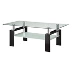 Coaster Furniture Dyer 702288 1-shelf Rectangular Glass Top Coffee Table - Black