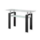 Coaster Furniture Dyer 702289 Rectangular Glass Top Entryway Sofa Console Table - Black