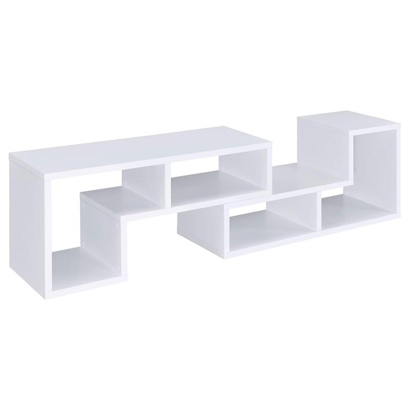 Large Picture of Coaster Furniture Velma 800330 Multipurpose TV Stand and Bookshelf - White