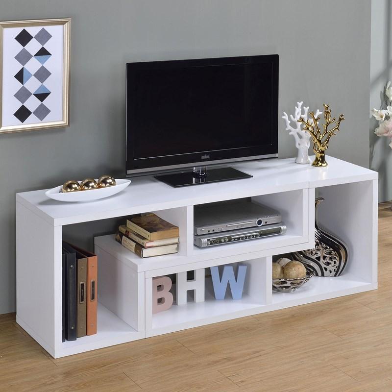 Large Picture of Coaster Furniture Velma 800330 Multipurpose TV Stand and Bookshelf - White