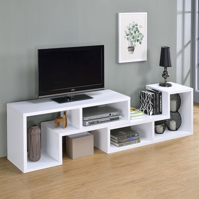 Large Picture of Coaster Furniture Velma 800330 Multipurpose TV Stand and Bookshelf - White