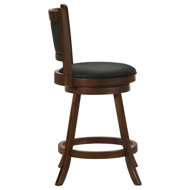 Large Picture of Coaster Furniture Broxton 101919 Upholstered Swivel Counter Chair - Chestnut