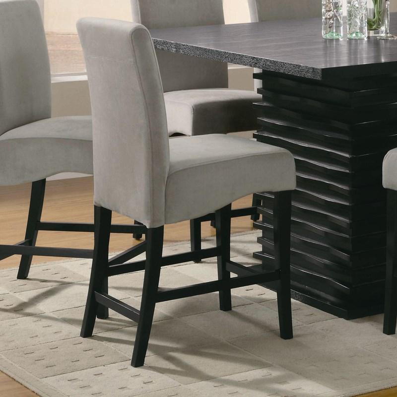 Large Picture of Coaster Furniture Stanton 102069GRY Velvet Upholstered Counter Chair - Grey