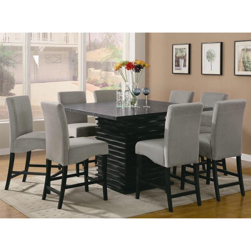 Large Picture of Coaster Furniture Stanton 102069GRY Velvet Upholstered Counter Chair - Grey