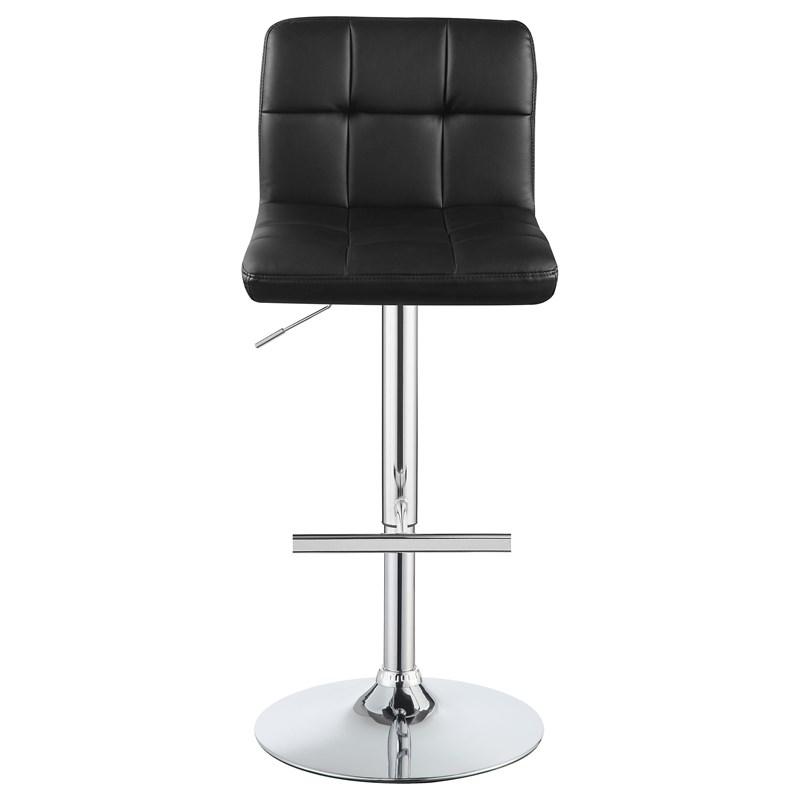 Large Picture of Coaster Furniture Lenny 102554 Upholstered Adjustable Bar Stool - Black