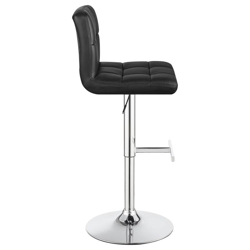 Large Picture of Coaster Furniture Lenny 102554 Upholstered Adjustable Bar Stool - Black