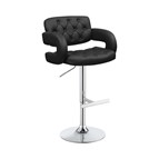 Coaster Furniture Brandi 102555 Adjustable Bar Stool - Black and Chrome