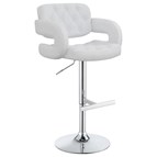 Coaster Furniture Brandi 102557 Adjustable Bar Stool - Chrome and White