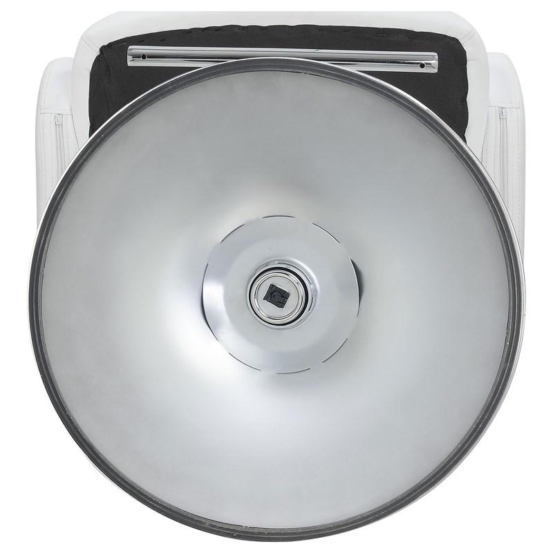 Large Picture of Coaster Furniture Brandi 102557 Adjustable Bar Stool - Chrome and White