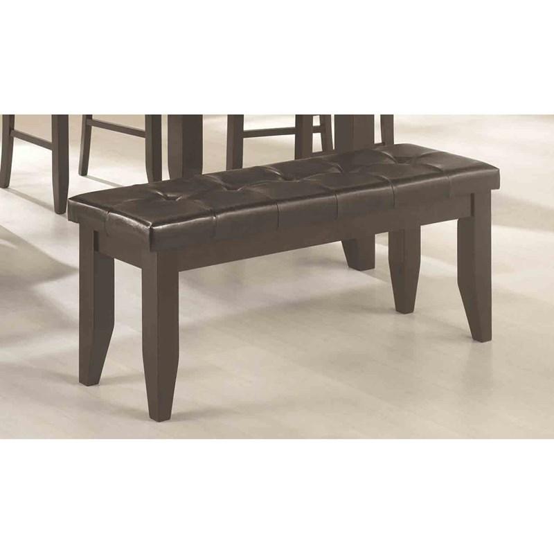 Large Picture of Coaster Furniture Dalila 102723 Leatherette Upholstered Wood Dining Bench - Cappuccino
