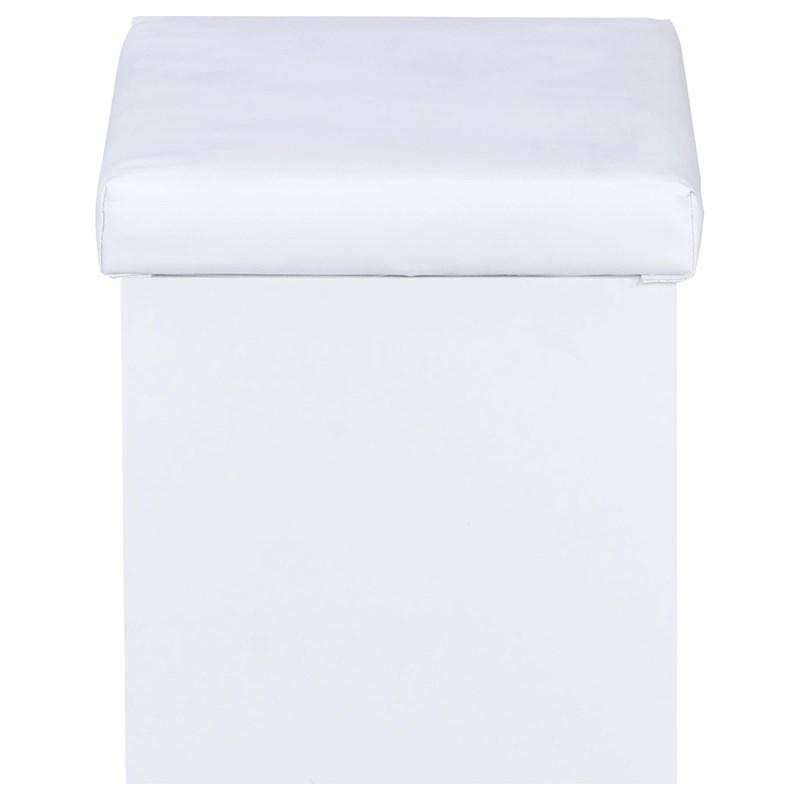 Large Picture of Coaster Furniture Harvey 300290 Vanity Set with Lift-Top Stool - White