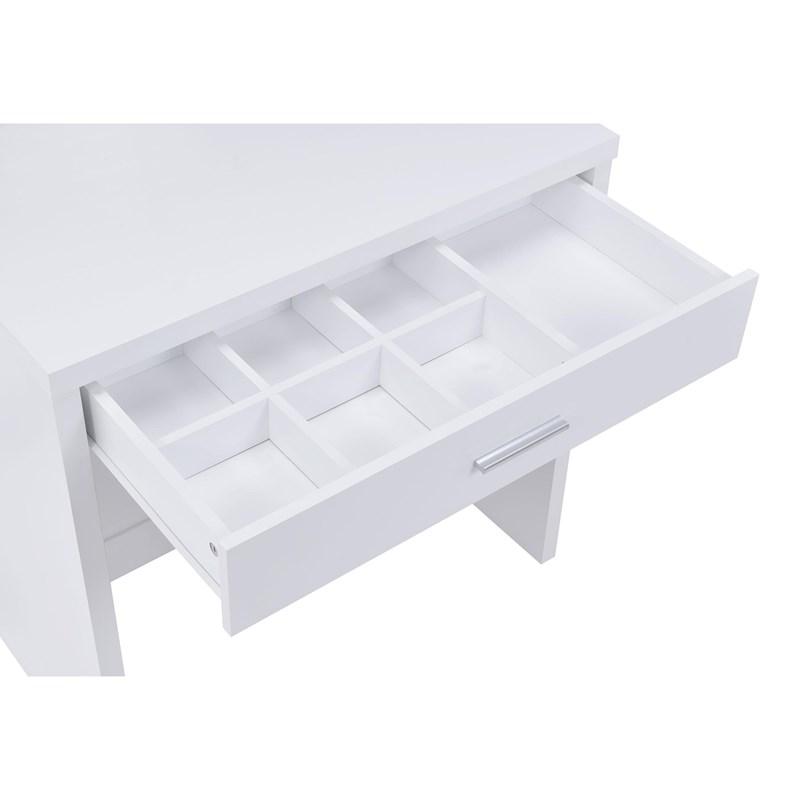 Large Picture of Coaster Furniture Harvey 300290 Vanity Set with Lift-Top Stool - White