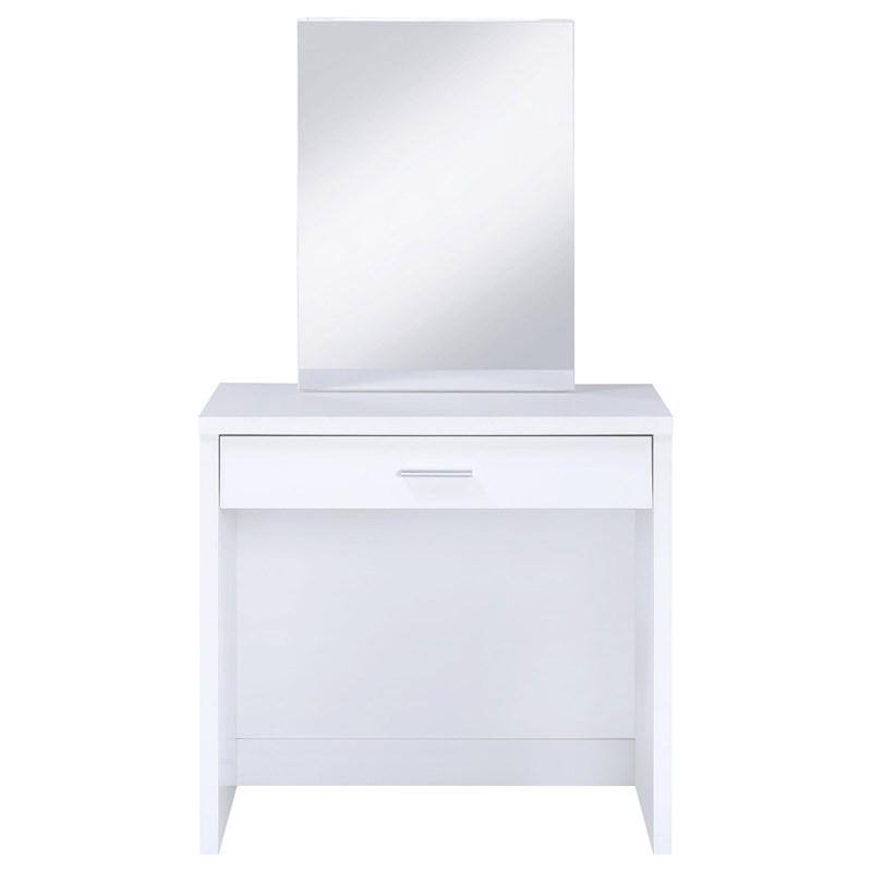 Large Picture of Coaster Furniture Harvey 300290 Vanity Set with Lift-Top Stool - White