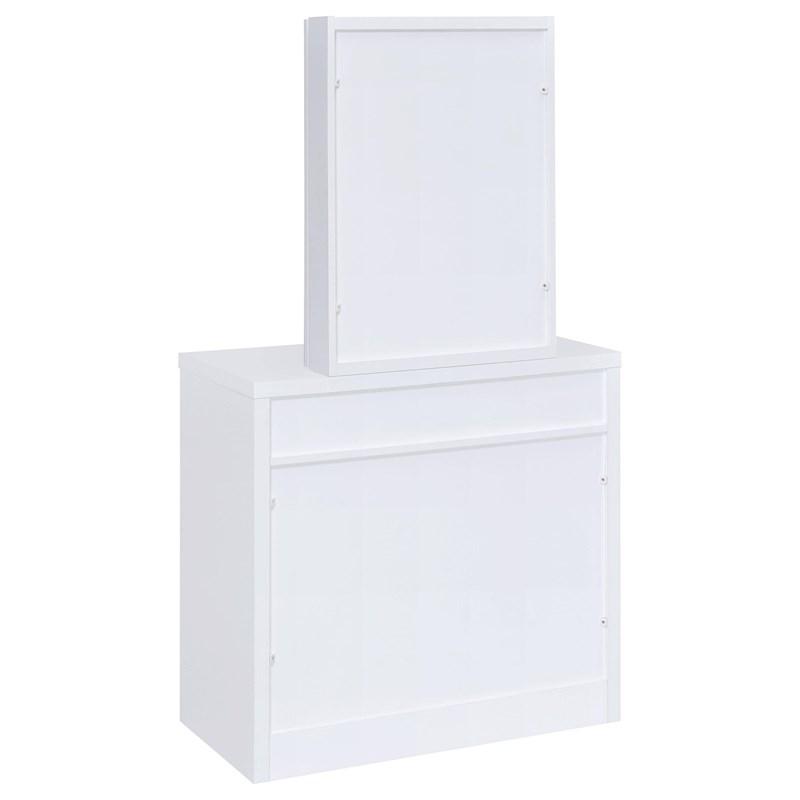 Large Picture of Coaster Furniture Harvey 300290 Vanity Set with Lift-Top Stool - White