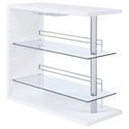 Coaster Furniture Prescott 100167 Rectangular Home Bar Table - White High Gloss