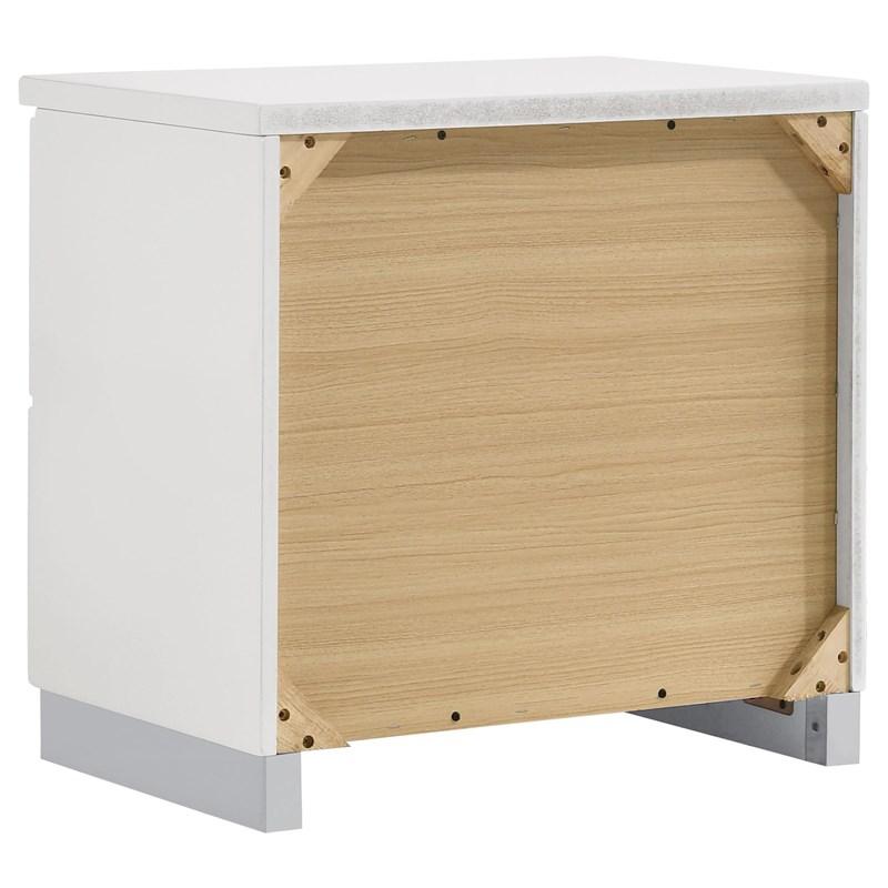 Large Picture of Coaster Furniture Felicity 203502 2-Drawer Nightstand - White High Gloss