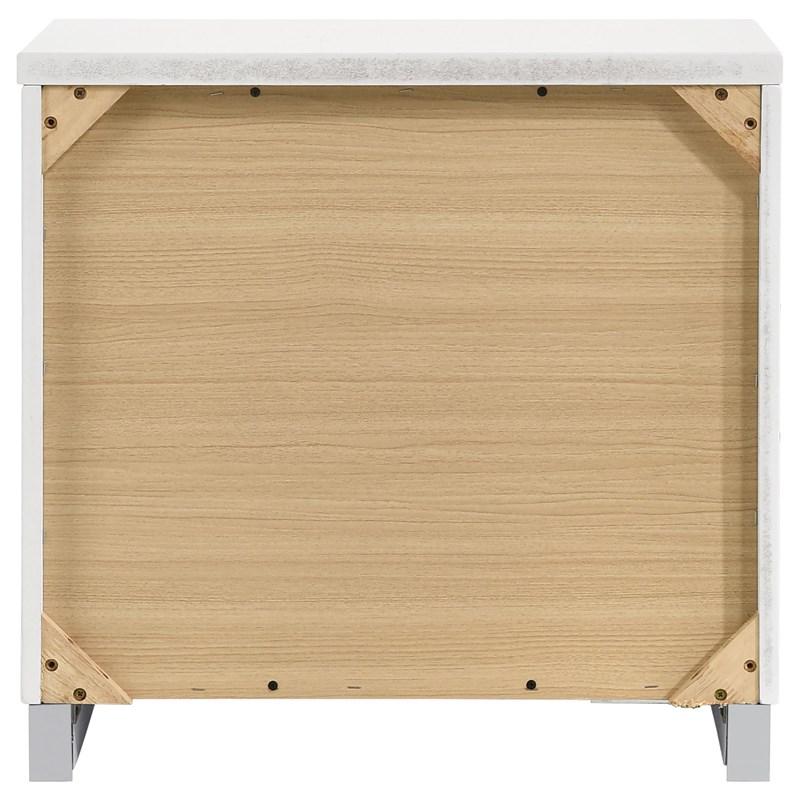 Large Picture of Coaster Furniture Felicity 203502 2-Drawer Nightstand - White High Gloss