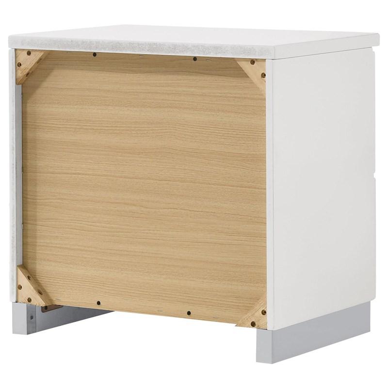 Large Picture of Coaster Furniture Felicity 203502 2-Drawer Nightstand - White High Gloss