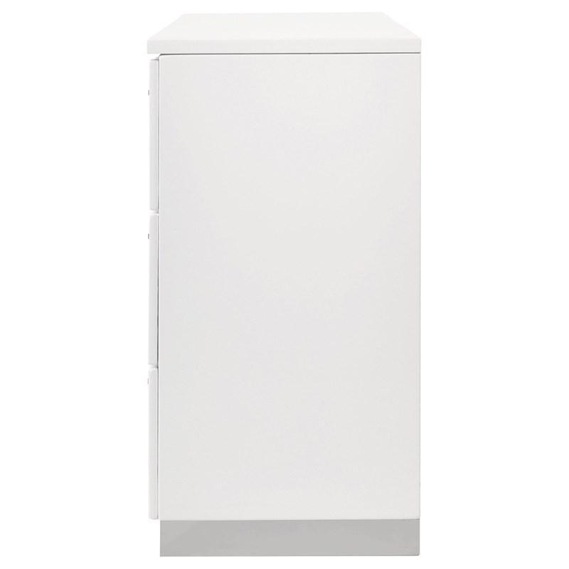 Large Picture of Coaster Furniture Felicity 203503 6-Drawer Dresser - White High Gloss