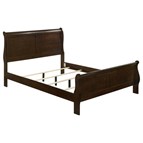 Coaster Furniture Louis Philippe 202411Q Wood Queen Sleigh Bed - Cappuccino