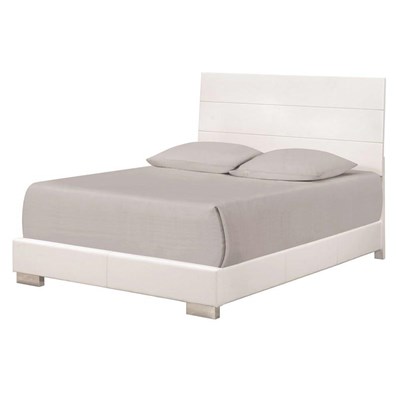 Coaster Furniture Felicity 203501KE Wood Eastern King Panel Bed - White High Gloss