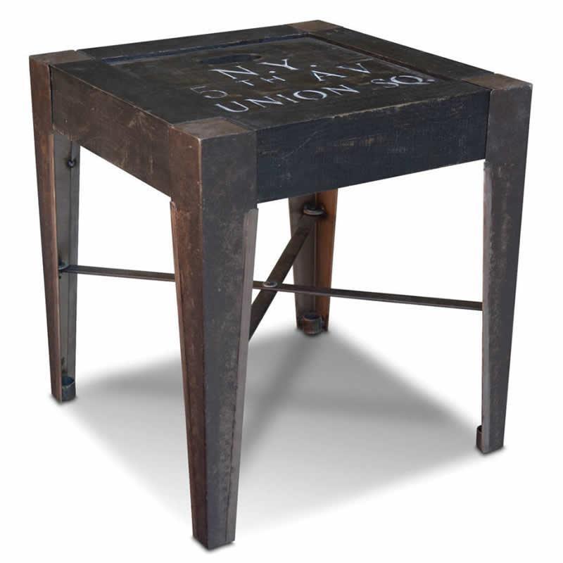 Horizon Home Furniture H1725-100 Graffiti Wood Top with Metal Legs End Table