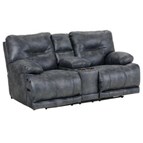 Catnapper Voyager 4389 Lay Flat Reclining Loveseat with Console - Slate