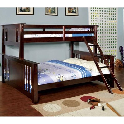 Furniture of America Spring Creek CM-BK604-BED Twin over Queen Bunk Bed
