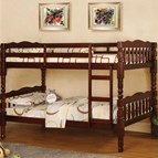 Furniture of America Catalina CM-BK606CH Twin over Twin Bunk Bed (Cherry)