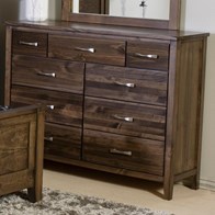 Mako Wood Furniture Scarlet 4100 9-Drawer Dresser (Dressers - 9 Drawers)