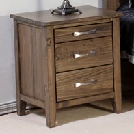 Mako Wood Furniture Scarlet 4100-65 Nightstand (Nightstands - 3 Drawers)