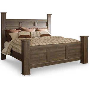 Signature Design by Ashley Juararo B251B12 California King Poster Bed (Beds - California King)
