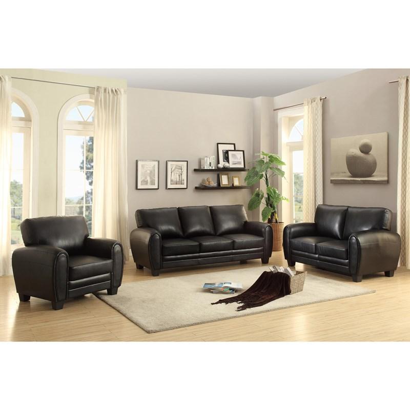 Large Picture of Homelegance Rubin 9734BK-3 Sofa