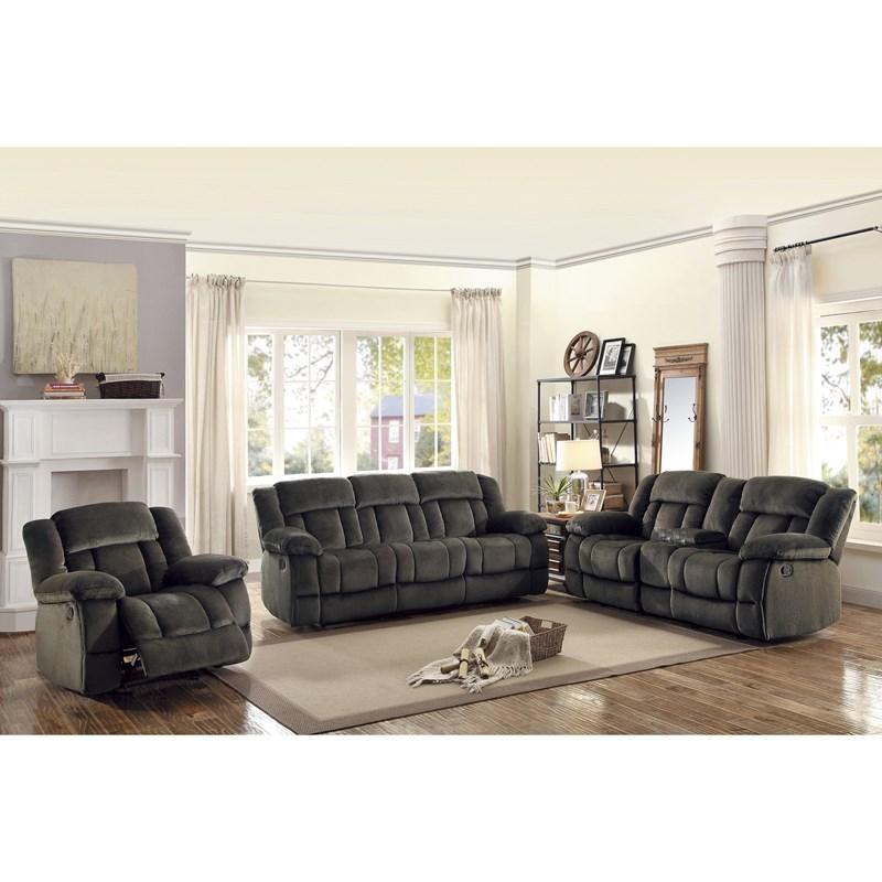 Large Picture of Homelegance Laurelton 9636-3 Double Reclining Sofa