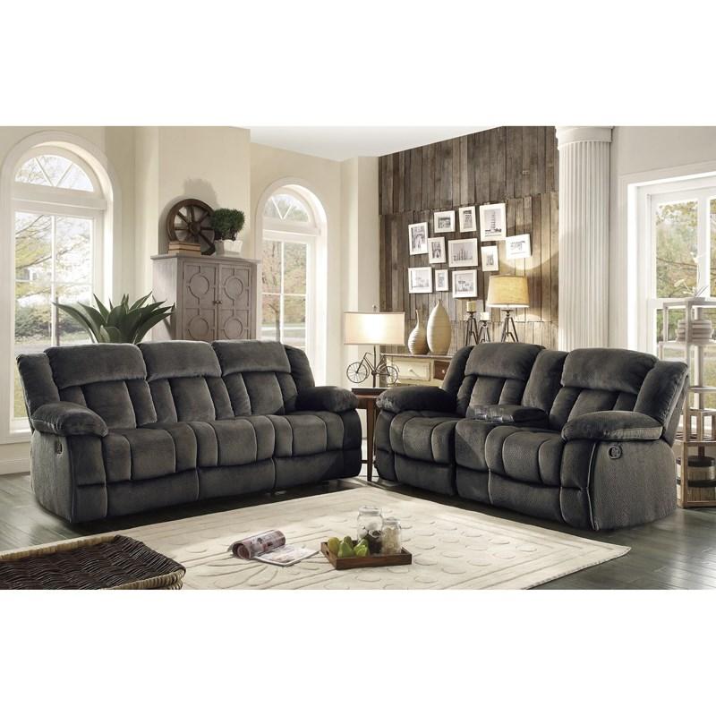 Large Picture of Homelegance Laurelton 9636-3 Double Reclining Sofa
