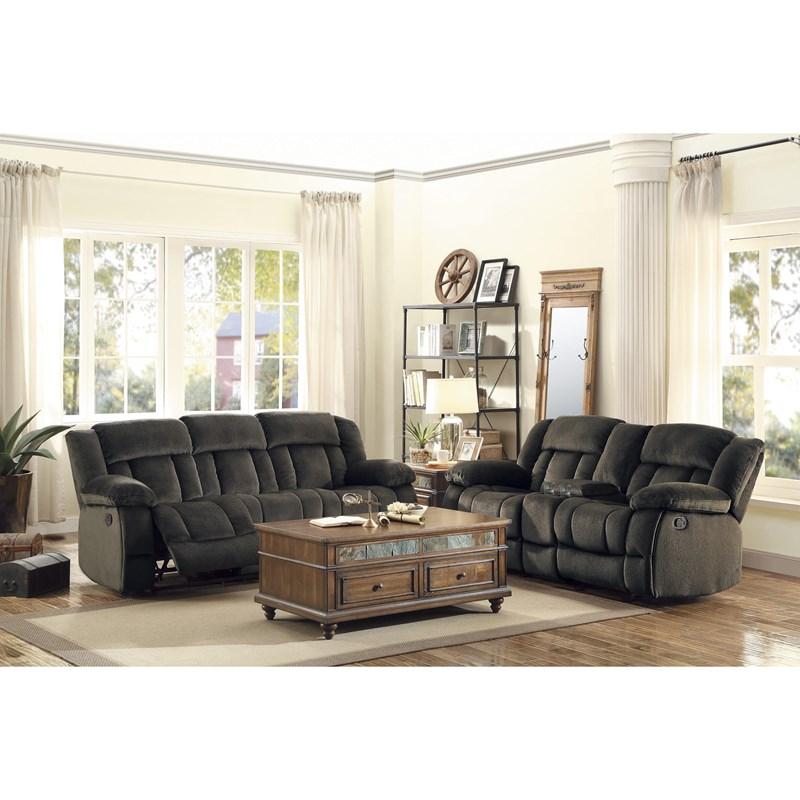 Large Picture of Homelegance Laurelton 9636-3 Double Reclining Sofa