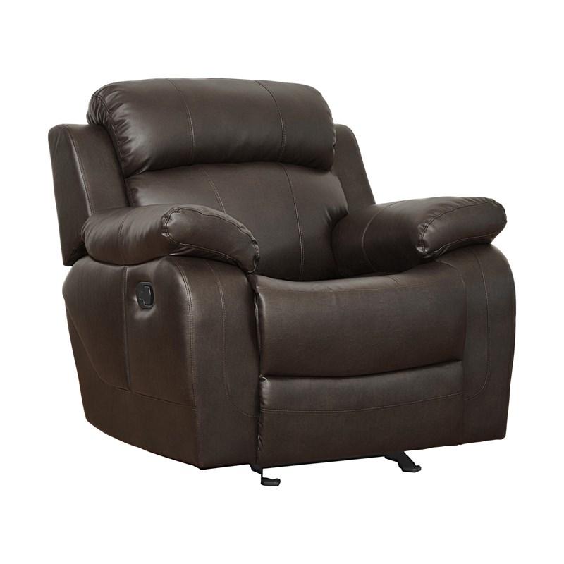 Large Picture of Homelegance Marille 9724BRW-1 Glider Reclining Chair