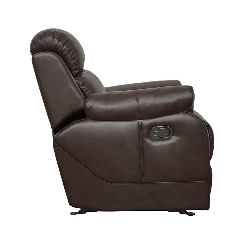 Large Picture of Homelegance Marille 9724BRW-1 Glider Reclining Chair