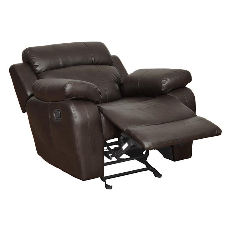 Large Picture of Homelegance Marille 9724BRW-1 Glider Reclining Chair