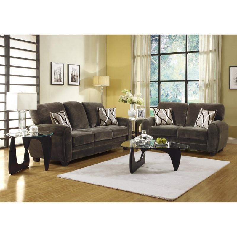 Large Picture of Homelegance Rubin 9734CH-3 Sofa - Chocolate