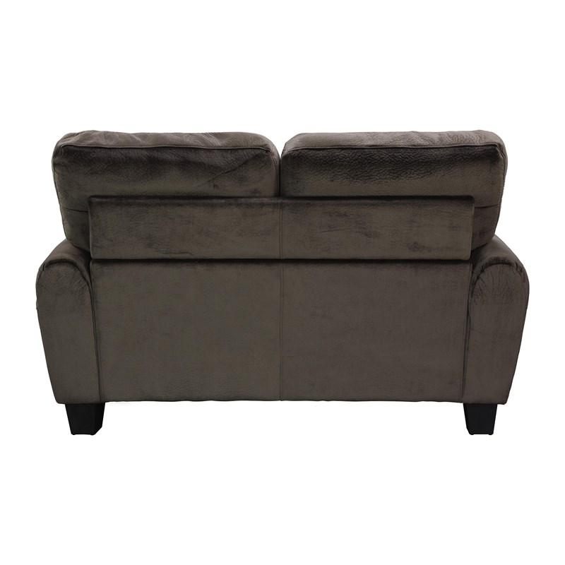 Large Picture of Homelegance Rubin 9734CH-2 Love Seat - Chocolate