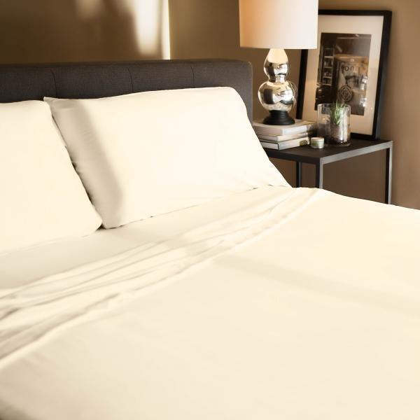 Large Picture of Malouf TENCEL Pillowcase - Ivory (King)