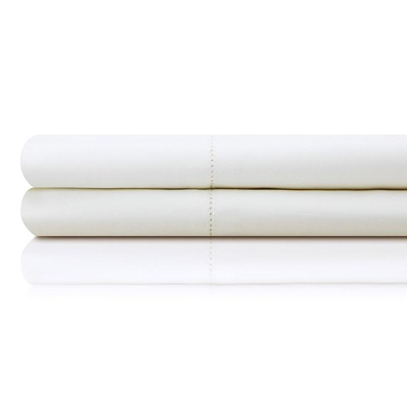 Large Picture of Malouf Italian Artisan Pillowcase - White (Queen)