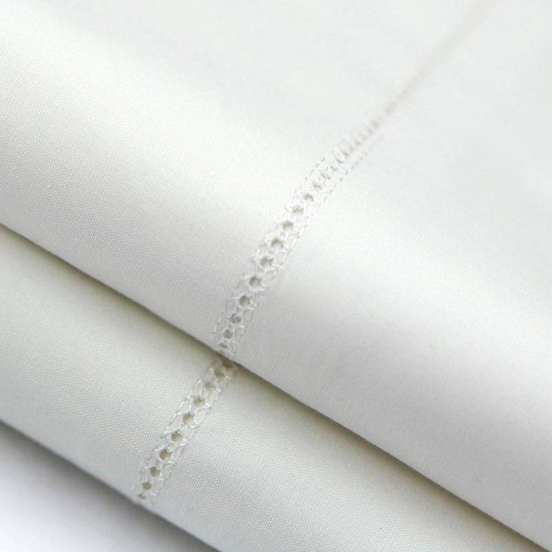 Large Picture of Malouf Italian Artisan Pillowcase - White (Queen)