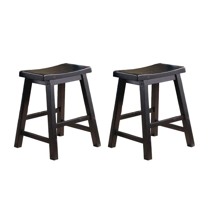 Homelegance Saddleback 5302BK-18 18 Dining Stool, RTA