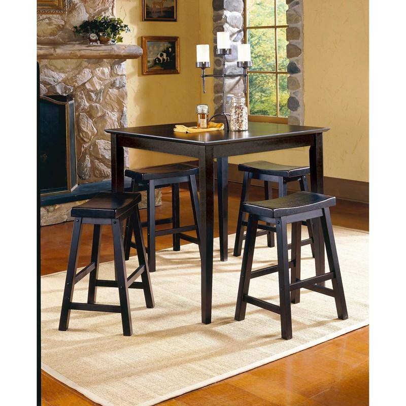 Large Picture of Homelegance Saddleback 5302BK-24 24 Counter Height Stool, RTA